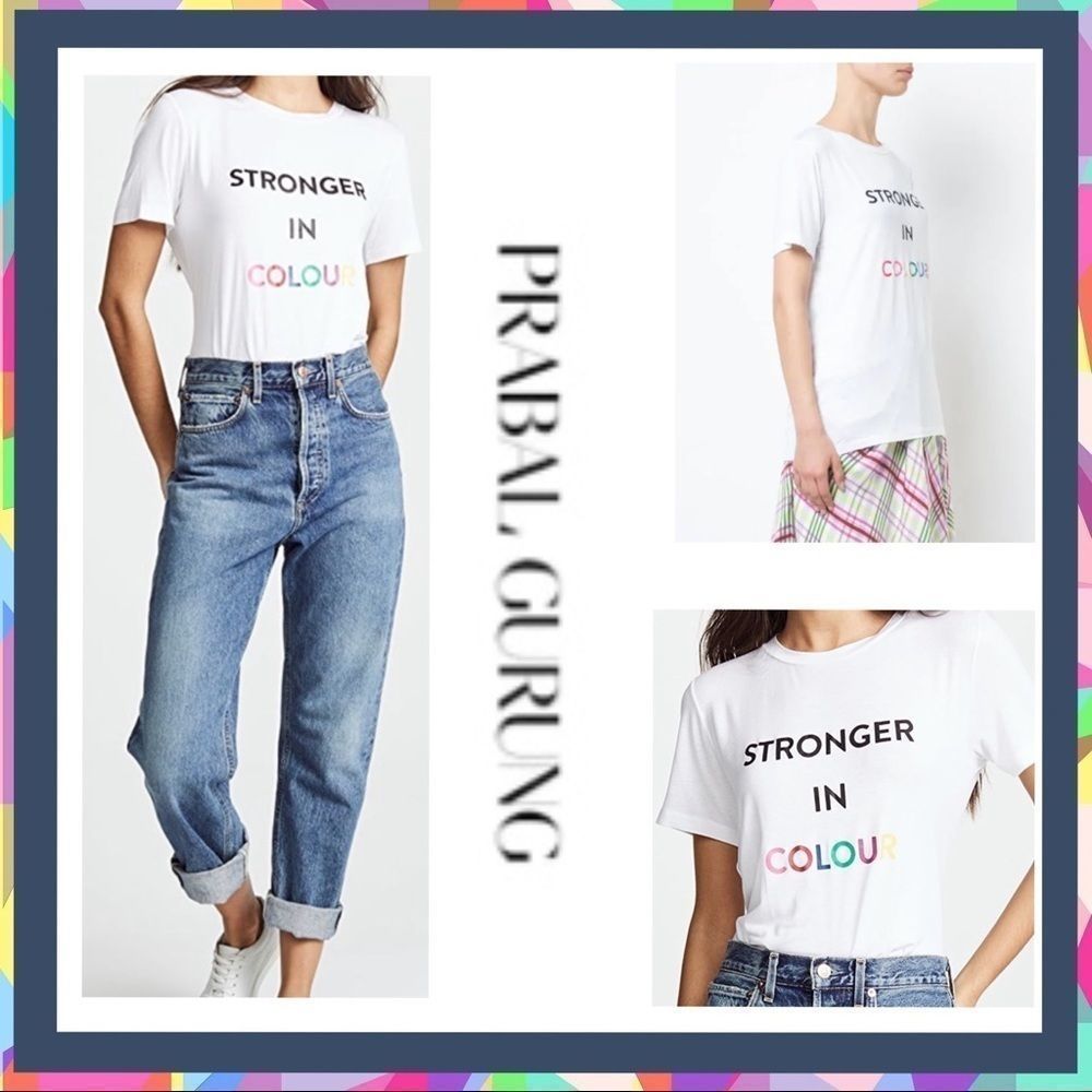 RARE Prabal Gurung Printed Ultra Soft Tee Retail $315 M